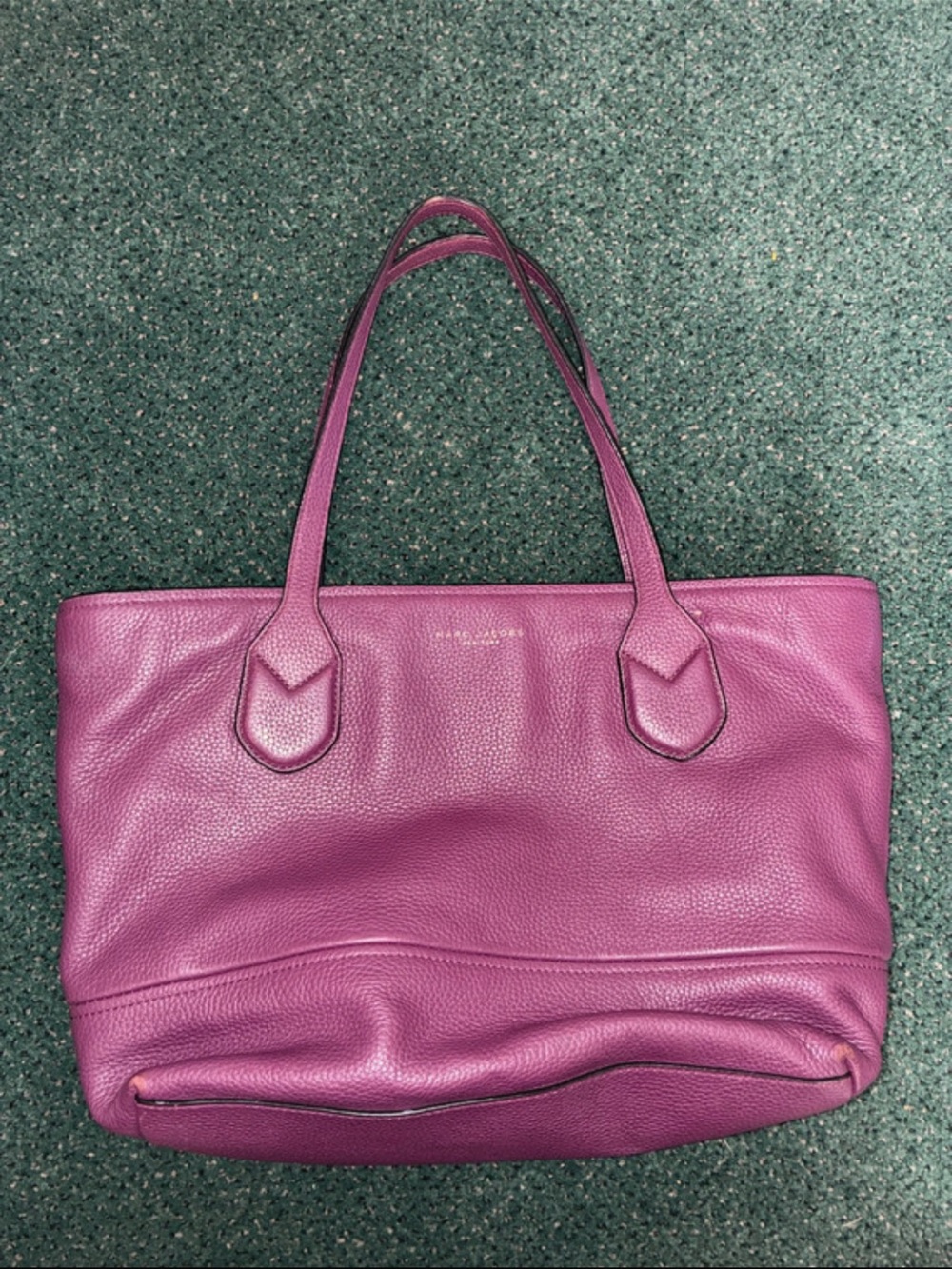 Marc Jacobs Purple Pebbled Leather Tote